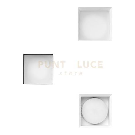 FILIATRA faretto ad Incasso 1 Luce Quadrato Bianco in gesso attacco  GX53 11,5cm
