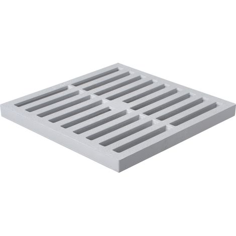 First Plast – Grille de sol polypropylène 187 x 187 mm – Couleur gris – Hauteur 2 cm – Pour recueil d'eaux pluviales (1/2)