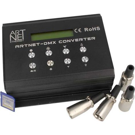 ArtNet DMX Converter Con SD Card 12V 4 Canali DMX-512 (1/3)