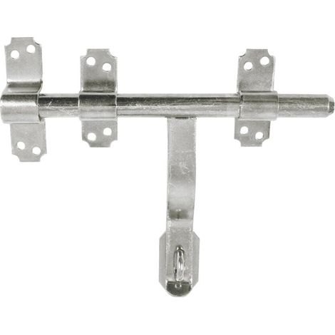 Verrou vervelle à pattes et porte-cadenas - Décor : Zingué - Matériau : Acier - Modèle : Pêne Ø 16 mm - ITAR (1/2)