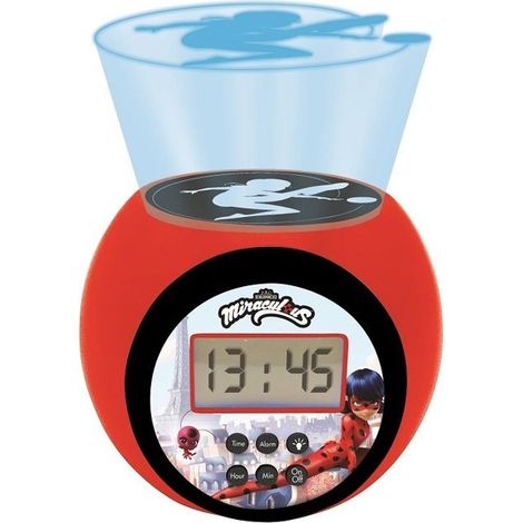 Reloj despertador proyector Miraculous con temporizador