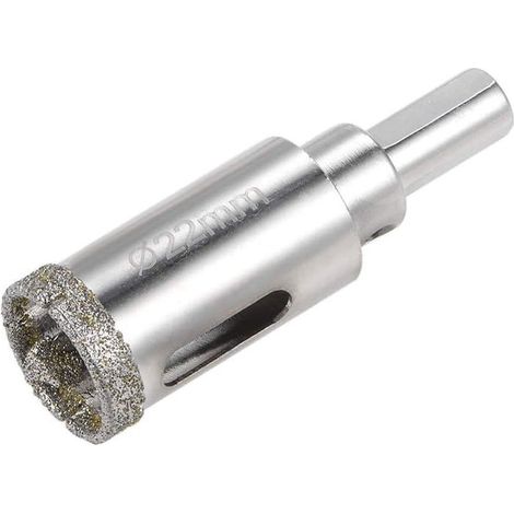 Diamant Foret de scie cloche en verre avec embout pilote central pour verre, céramique carrelage 22mm (1/5)