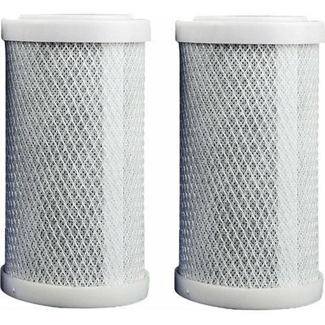 Cartouche Filtre Purification 5 Pouces, Charbon Actif, Osmose Inverse, Lot 2, pour Maison et Jardin, pour Usage Quotidien (1/5)