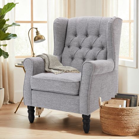 COLAMY Chaise - Fauteuil design minimaliste — Alliez confort et style pour sublimer votre intérieur moderne-gris