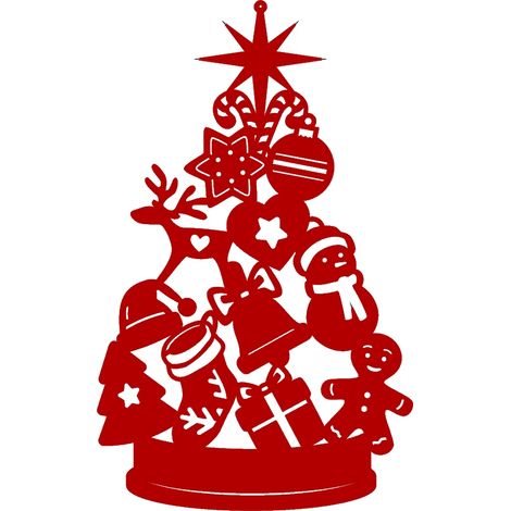 Weihnachtsanhänger 18 £, durchbrochene Verzierungen in Form eines Weihnachtsbaums