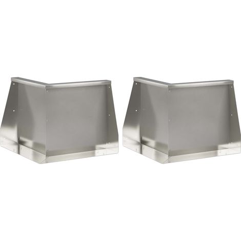 Mur de soutènement 2 pc 50 x 50 x 30 cm Acier inoxydable vidaXL