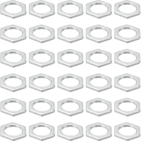 M20x1,5 Acier Hex Écrous, 30 Paquet Métrique Filetage Zinc Plaqué Fini Matériel Écrous Vis Boulon Fixations pour Lampes Machines Réparation 3mm Hauteur (1/5)