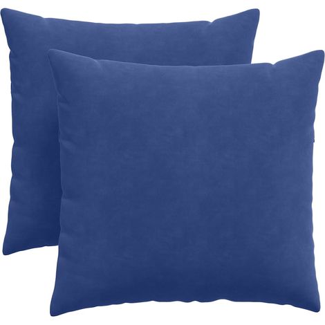 Maison Exclusive - Cojines de sofá 2 pcs Azul Policía 45 x 45 cm