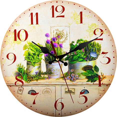 Reloj de Pared de Madera, Diseño Creativo Europeo y Mecanismo Silencioso – Ideal para Salón y Dormitorio (1/5)