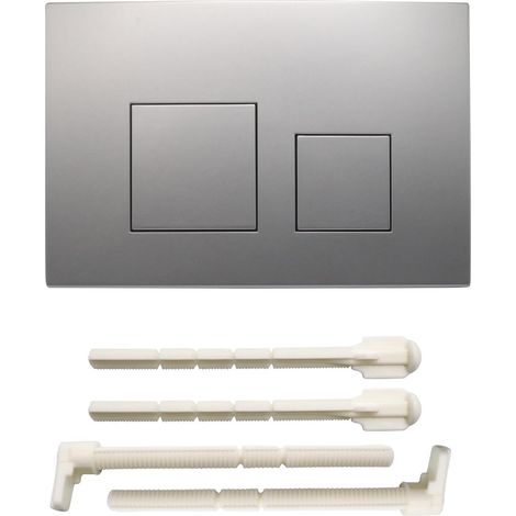Plaque de déclenchement pour WC Compatible avec Geberit sigma01 sigma10 sigma20 sigma21 sigma30 sigma50 sigma60 Plaque de déclenchement en plastique pour chasse d'eau à 2 débits (Argent) (1/5)
