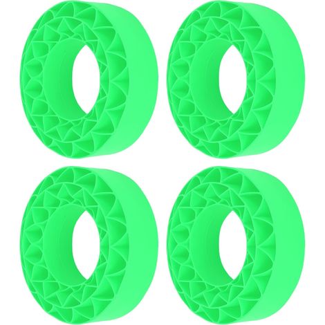 Ensemble d'Inserts de Pneu en Silicone Compatible SCX10 III – 4 Pièces en Mousse de Pneu en Silicone Souple 106 X 42 Mm pour Chenilles RC de 0,9 Pouces – Inserts à Code Couleur Vibrant pour (1/4)