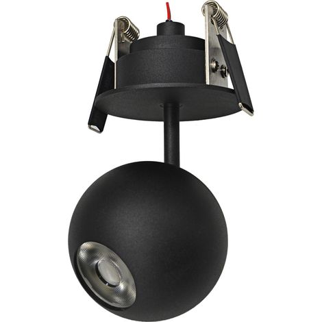 Faretto LED da incasso Bora Recessed 8,5W 36º 2700K Nero Mate - Faretto sferico orientabile ad alta efficienza - Beneito & Faure