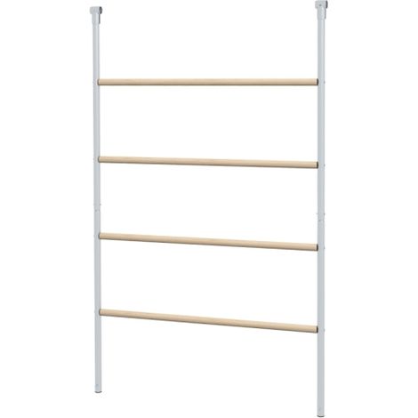 Escalera para perchas de gallinas, 4 perchas, resistente a la intemperie, para 4-6 gallinas, acero/madera, disponible en el lugar. (1/5)