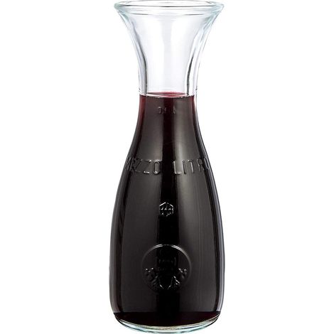 Brocca in vetro da mezzo litro con misura bollata bottiglia caraffa per vino casa ristoranti pub particolare moderno (1/5)