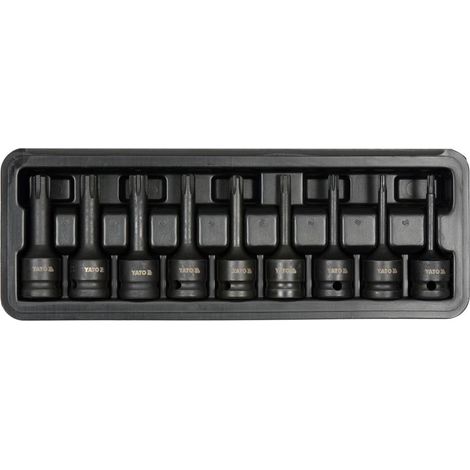 Yato YT-10681 Set di 9 chiavi a cricchetto RIBE durevoli (1/2)