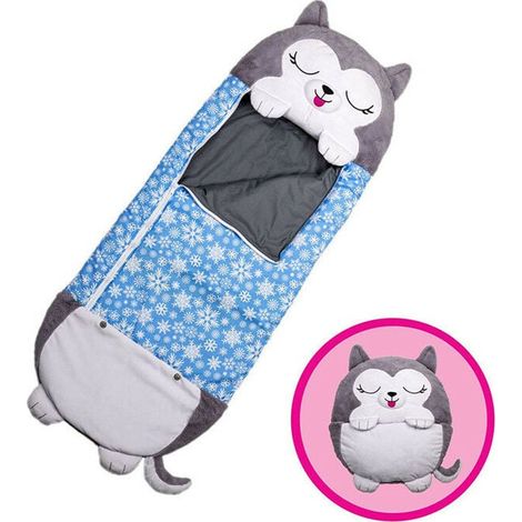 Joli sac de couchage et oreiller 2 en 1 Happy Nappers pour enfant 135 50 cm couette adaptée à toutes les saisons