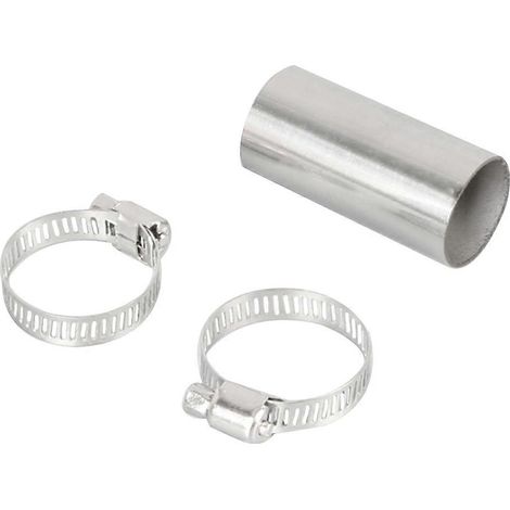 Raccord de tuyau d'évacuation de chauffage de 24 mm, tuyau d'évacuation de gaz en acier inoxydable pour chauffage de stationnement, avec colliers de serrage. (1/4)