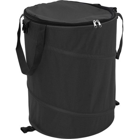 Papelera plegable de 37,8 L - Cubo de basura reutilizable con tapa para exteriores, jardín y fiestas (1/5)