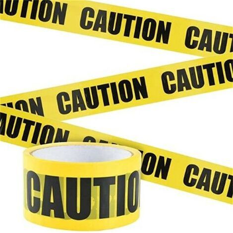Ruban de Signalisation, Ruban d'avertissement Ruban de Marquage au Sol, Ruban Adhésif de Marquage Jaune et Noir Bande CAUTION Ruban de Sécurité pour Décoration d'Halloween/Zone Dangereuse(4.8cm x 25m) (1/5)