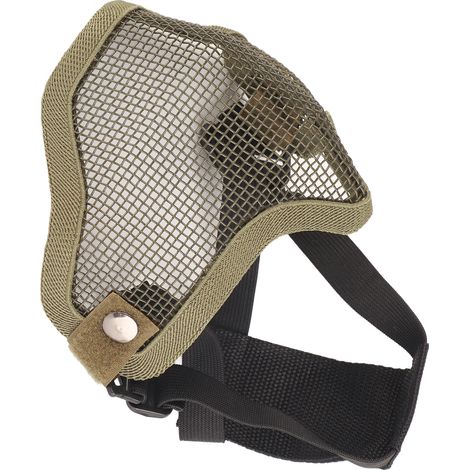 Halbgesicht aus Metallgewebe, mit originellem Design, 54 bis 62 cm lang, geeignet für Outdoor-Aktivitäten, in grüner Farbe. (1/5)