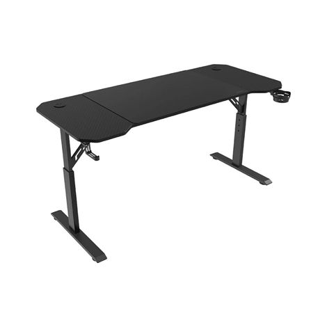 MGD-ERGO140, Mesa Altura Ajustable 3 Posiciones, Superficie Ergonómica, Estructura Metálica, Alfombrilla XXL, Soporte Auriculares + Bebida, Gestión Ca