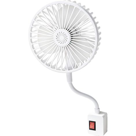 Ventilateur électrique compact et silencieux, réglable, avec col de cygne et construction robuste. Adaptateur secteur inclus pour un confort optimal (1/5)
