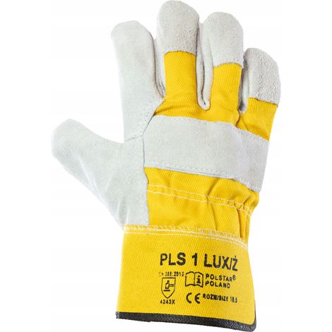 Gelbe Lederarbeitshandschuhe LUX PLS/RWD-ŻM (1/5)