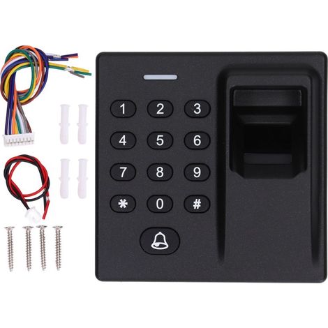Irovami Serrure de porte biométrique avec contrôle d'accès, ABS, programmable USB, pour bureau et domicile, 12 V CC (1/5)