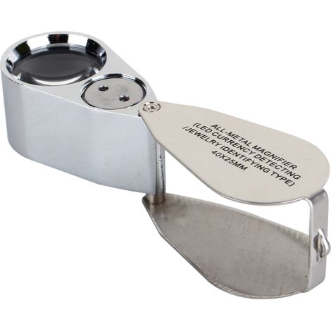Loupe de bijoutier pliable à LED 40x avec boîte, outil d'évaluation (1/5)
