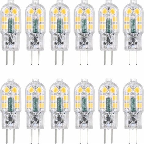 Ampoule LED G4 12 V 3 W équivalente à une ampoule incassable de 30 W. angle de faisceau de 360°. 160 lm. sans gradation. sans scintillement. lot de 12 (blanc chaud 3000 K) (1/3)