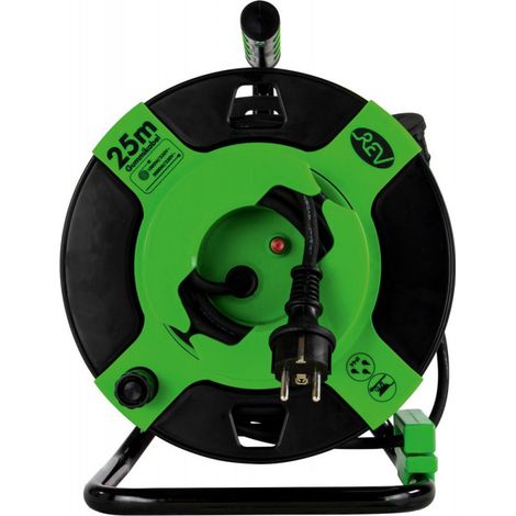 Apparecchi da tamburo 25m Plastica IP 44 H05RR-F3G Nero-Green