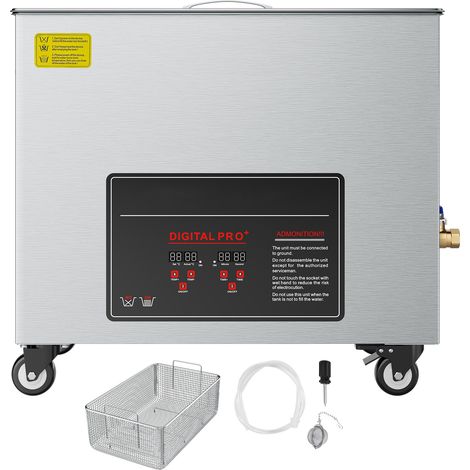 Mophorn 50 L Ultraschallreiniger, professionelle Reinigungsmaschine mit Korb & Digitalanzeige, 840 W Edelstahlgerät 40 kHz mit Rädern für Teile, Vergaser und Instrumente
