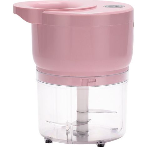 Robot culinaire électrique rose multifonctionnel portable, petit robot culinaire sans fil pour la maison (1/5)