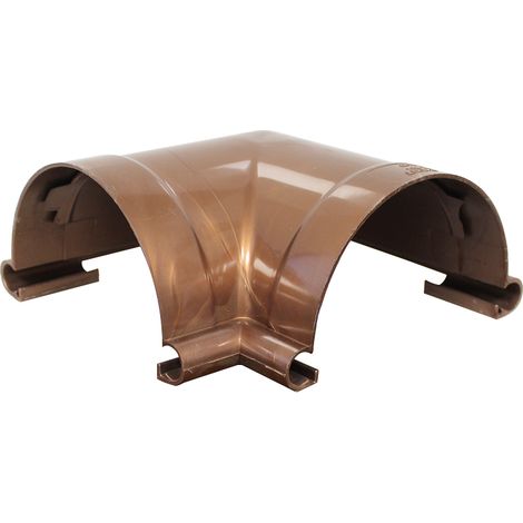 Angle universel 90° PVC 25 demi-ronde - aspect cuivre - First Plast (1/4)