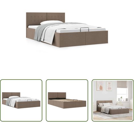 Lit de rangement -  Cadre de lit à rangement hydraulique sans matelas 120x200 cm (1/5)