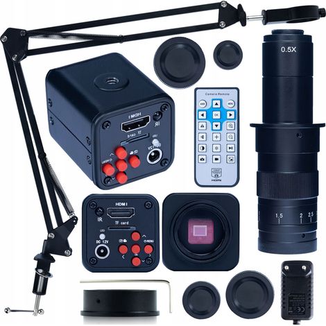 Microscopio digital Norma Black PRO con brazo ajustable y lente ODM-180X.