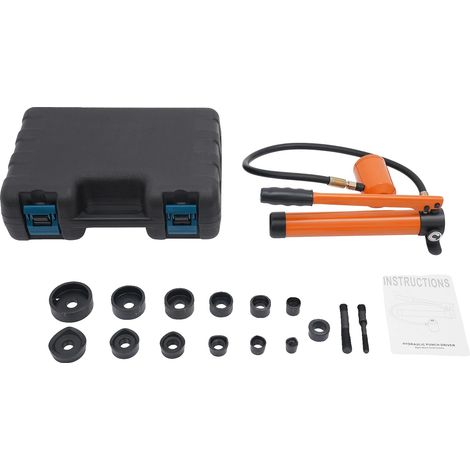 Jeu de poinçon hydraulique, force de 80KN, comprend 6 matrices de poinçonnage, Orange (1/2)