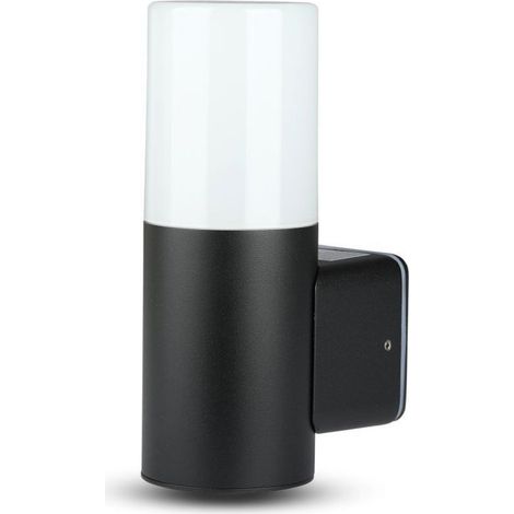 V-TAC LED Gartenleuchte GU10 Lampenfassung mit schwarzem Gehäuse und weißer Abdeckung h: 22cm IP54