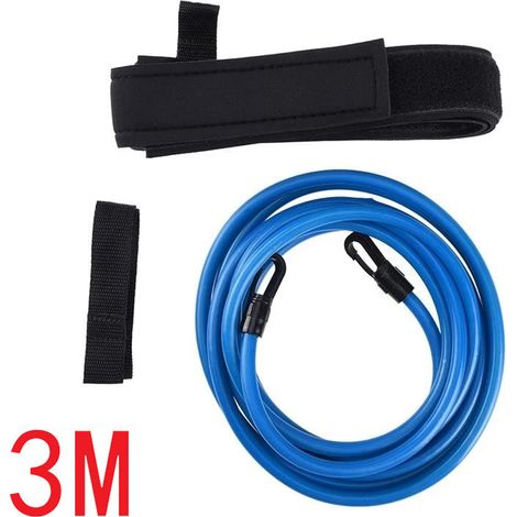 Schwimmgürtel für den Pool - 3 m elastisches TPE-Geschirr - Widerstandstraining - Ideal für Triathlon und Aquafitness (Blau) (1/5)
