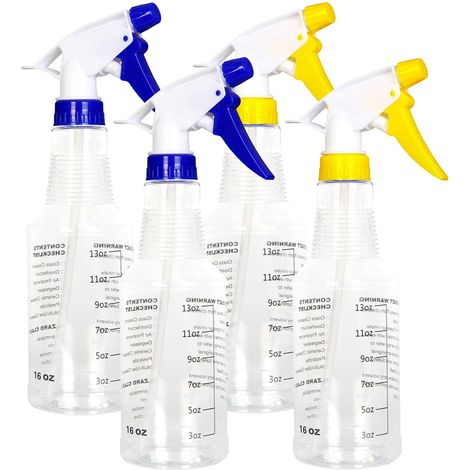 Lot de 4 Vaporisateur Vide Plastique 500ML, Bouteille Plastique Pulverisateur 500ML Flacons Pulvérisateurs (1/5)