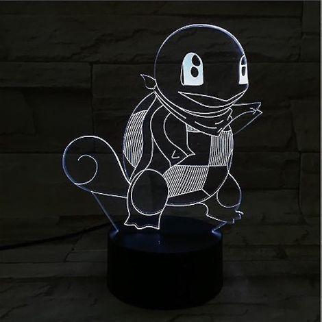 Veilleuse LED 3D Squirtle pour chambre d'enfant (1/2)
