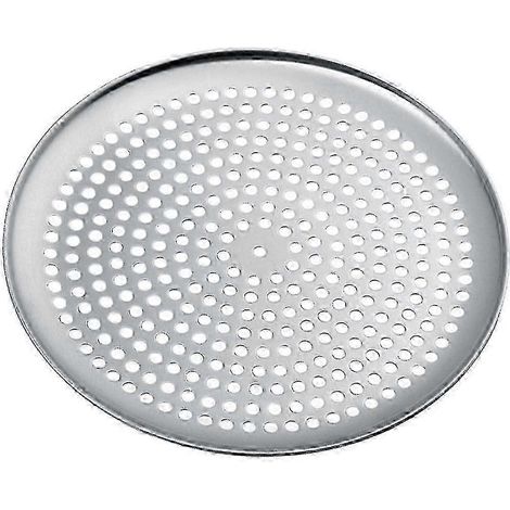 Plaque à pizza ronde à surface perforée, en acier inoxydable allant au four, 30 cm (12 pouces) - Plaque de cuisson pour croûte croustillante (1/3)