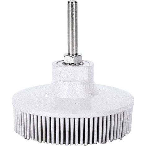 Brosse à Disque Électrique En Émeri Et Caoutchouc Brosse Abrasive Ébavurage Polissage Meule Bijoux Bois Métal Polissage(7.5cm Blanc ) (1/4)
