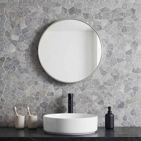 vidaXL Carreaux Mosaïques Gris clair 30 x 30 cm Marbre