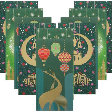 18 enveloppes Eid Mubarak, sacs à argent Eid Mubarak, cadeaux Eid Mubarak, articles de fête Eid Mubarak-16.8x8.8cm (1/3)