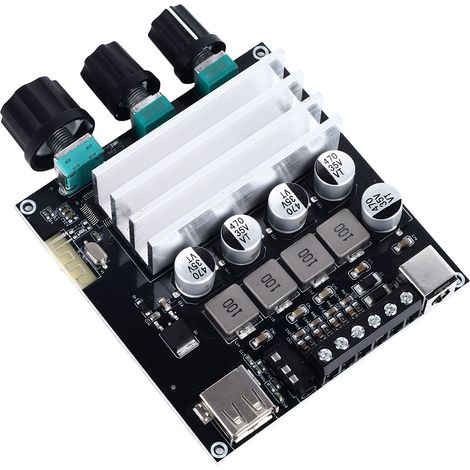 Carte amplificateur audio 2 canaux BT 5.3, module ampli numérique pour loisirs maison et voiture, 12-24V CC (1/5)