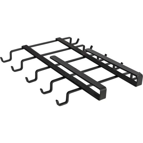 Accroche-Tasses pour étagère pour 10 Tasses Module d'armoire Cuisine pour 10 Tasses Noir (1/5)