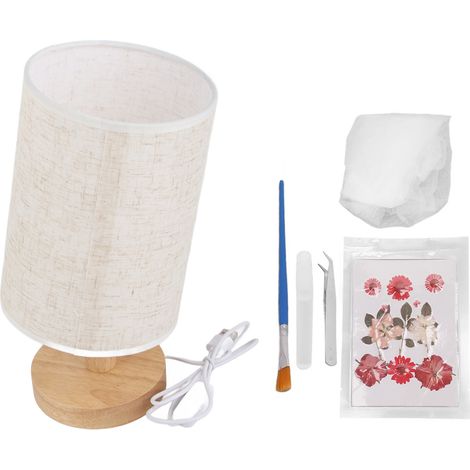Lampe de chevet fleurs séchées en relief, veilleuse décorative pour chambre, salon ou bureau, modèle 2. (1/5)