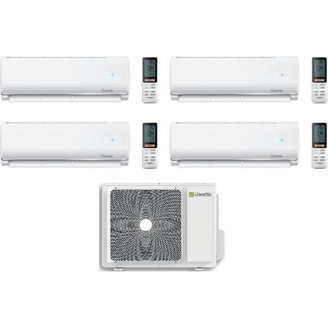 Beretta Climatiseur Quadri split Breva E 9+9+9+9 avec EX24000-4 R-32 Inverter Wi-Fi Optionnel Classe A++