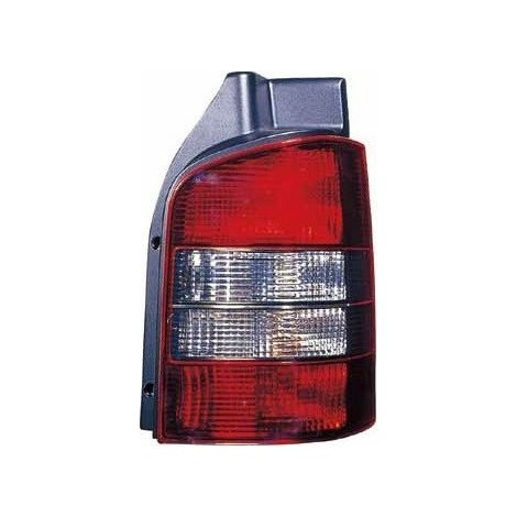 Feu arrière droit rouge et blanc fond noir 1 porte Volkswagen Transporter T5 phase 1 2003-2009